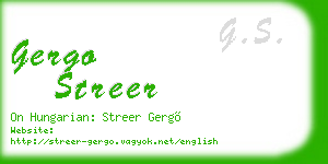 gergo streer business card